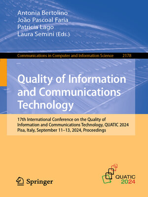 cover image of Quality of Information and Communications Technology